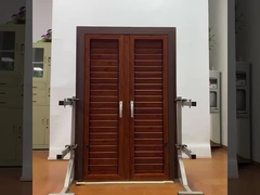 Κλειδιά Αλουμινίου Λουβέρ Παραθυρό Εύκολη εγκατάσταση με κινέζικα αξεσουάρ χρώμα ξύλου