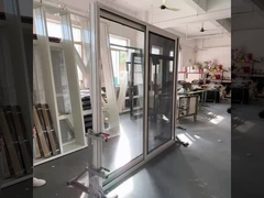 θερμική διακοπή Αλουμινίου Στρώσιμο γυαλί πόρτα χειροκίνητο τρύπα κυλίνδρου διπλό θραύσιμο γυαλί